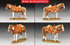 KING & COUNTRY CATTLE DRIVE CD025 THE STANDING PINTO HORSE