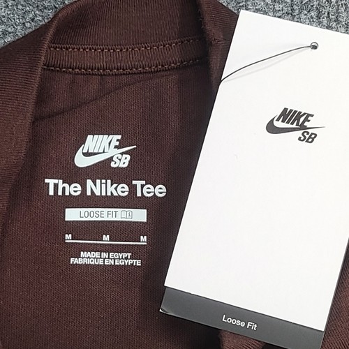 Nike Shirt Mens Medium Brown Cream Futura Long Sleeve SB Skateboard Loose Fit 76 - Picture 6 of 13
