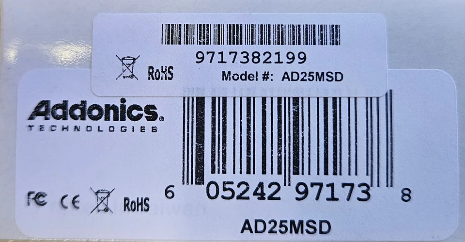 Addonics AD25MSD 2.5" mSATA Hard Drive Enclosure Kit - BRAND NEW IN BOX - Image 3 of 3