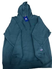 Champion Powerblend Fleece Hoodie Size Large In Metallic Tea