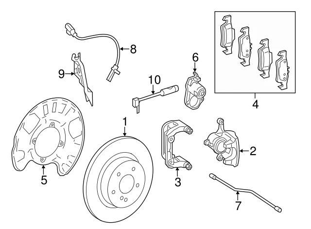 Mercedes-Benz M-Class W166 Rear Left Brake Dust Shield A1664230320 - Image 3 of 4