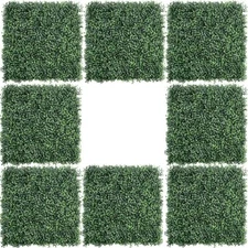 Kdgarden, Artificial Box Wood Panels, 8 Pieces, 20" x 20"