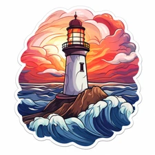 Huge XXXL Car Decal Sticker Lighthouse Decal