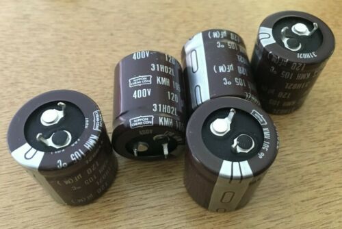Condensatori 120uF 400V 105° 30mm x 25mm 5 Pezzi Z3272 - Foto 2 di 2
