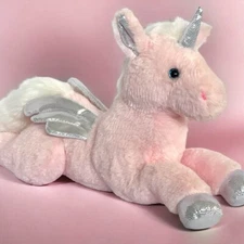 Auswella 12-Inch Pink Unicorn Plush Toy – Soft Cuddly Stuffed Animal for Kids