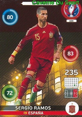 104 SERGIO RAMOS ESPANA SPAIN CARD ADRENALYN EURO 2016 PANINI