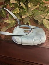 (1) Pre-Own Marc by Marc Jacobs Sea Aqua New Q Percy Crossbody Purse.