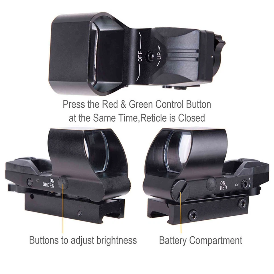 Telêmetro telescópico 3-9X32 com mira de ponto verde vermelho + laser verde/laser vermelho tático - Imagem 4 de 4