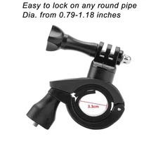 2 Pack ABS Rotating Action Camera Mounts for Bike Motorcycle Handlebar Clamps