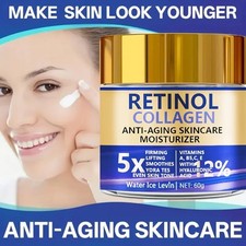 Retinol Collagen Face Cream Anti Aging Moisturizer Hyaluronic Acid 60g