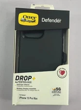 New OtterBox Defender Series Case With Holster For iPhone 13 Pro Max Only--Black