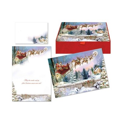 Performing Arts Keepsake Box with Full-Color ''Here Comes Santa'' Stationery, 8711