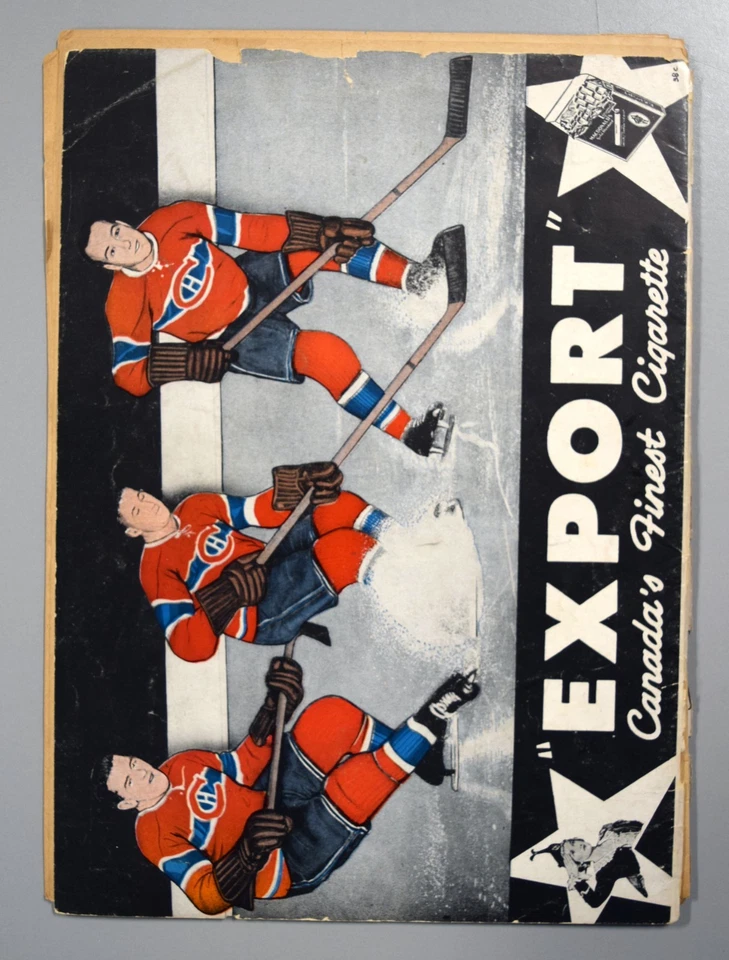 Montreal Canadiens vs Boston Bruins March 30th 1946 Game Program RIPPED PAGES - Image 2 of 4