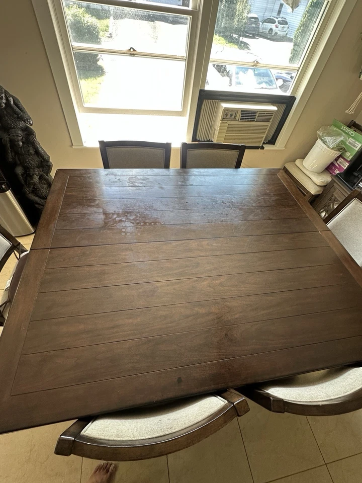 "Juego de mesa de comedor cuadrada y rectangular con 8 personas sentadas 60x60"" convierte 60x48""" Foto 2 de 4