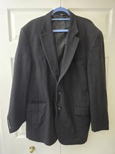 jos a bank 2 button camel hair blazer black suit jacket size 48L mens