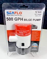 SEAFLO    SFBP1-G500-01  Automatic Submersible Bilge Pump - 500 GPH 12v