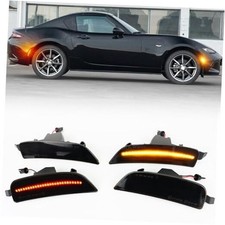 Smoked Lens LED Side Marker Lights Kit Front Rear Side Marker Lamps 4Pcs