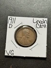 1911 D Lincoln Wheat Cent Penny Nice VG Very Good Better Date 1c Coin (Raw18974)