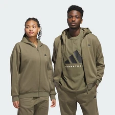 adidas men adidas Basketball Full-Zip Hoodie (Gender Neutral)
