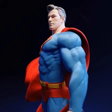 Super Man 3D STL Digital File, Super Hero Statue Printing Design for 3D Printers