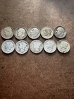 New Listing90% Silver Dimes, Five Mercury Five Roosevelt Lot Of 10 Coins.  Mix Dates  #50