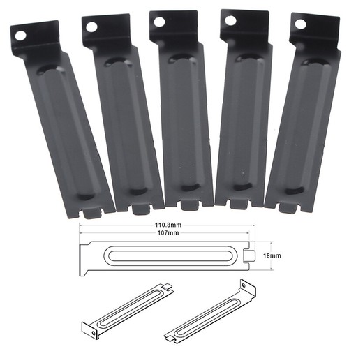 5Pcs PCI Slot Cover Bracket +Screws For PCI Expansion Dust Filter Blanking P$y - Afbeelding 11 van 11