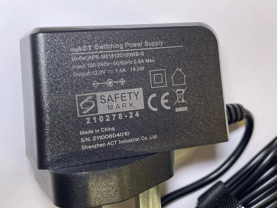 UK Replacement for 12V 1.5A ADS-18E-12B 12018GPCU Switching Adapter Power Supply - Image 4 of 4