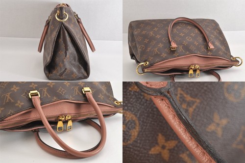 Borsa a mano originale Louis Vuitton Monogram Pallas 2 vie tracolla marrone M41598 LV 5199M - Foto 5 di 10