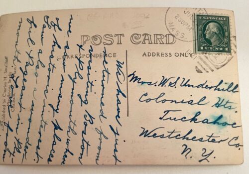Cartolina RPPC Landing Place of Champlain 1606 Chatham MA Massachusetts 1921 - Foto 3 di 3