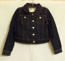 NWOT ARIZONA GIRLS JEAN JACKET DARK DENIM SNAP CLOSURE VERY NICE 