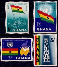 Ghana 1959 UN Trusteeship Council Drummer United Nations Drums Flags 4v MNH