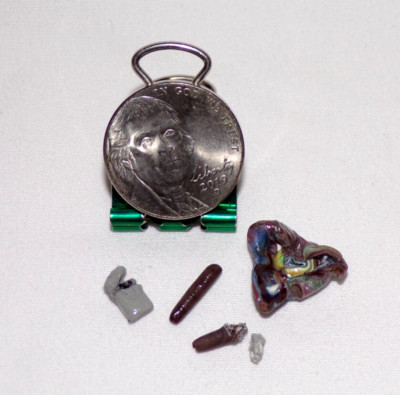 5 OOAK Miniature Dollhouse Retro Ashtray Cigar Lighter Sculpted Clay Artisan JS
