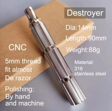 Dscosmetic Destroyer 316L stainless steel double edge safety razor handle Only