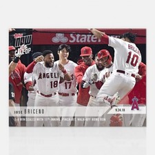 2018 TOPPS NOW #780 JOSE BRICENO WALK-OFF HR IN 11TH - FEATURES SHOHEI OHTANI