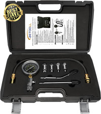 8Pcs Petrol Engine Cylinder Compression Tester Kit Automotive Tool Gauge