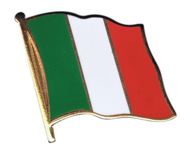 Flaggen-Pin Italien Vergoldet – Hartemaille, Ca. 2x2 Cm, Für Sammler & Fans