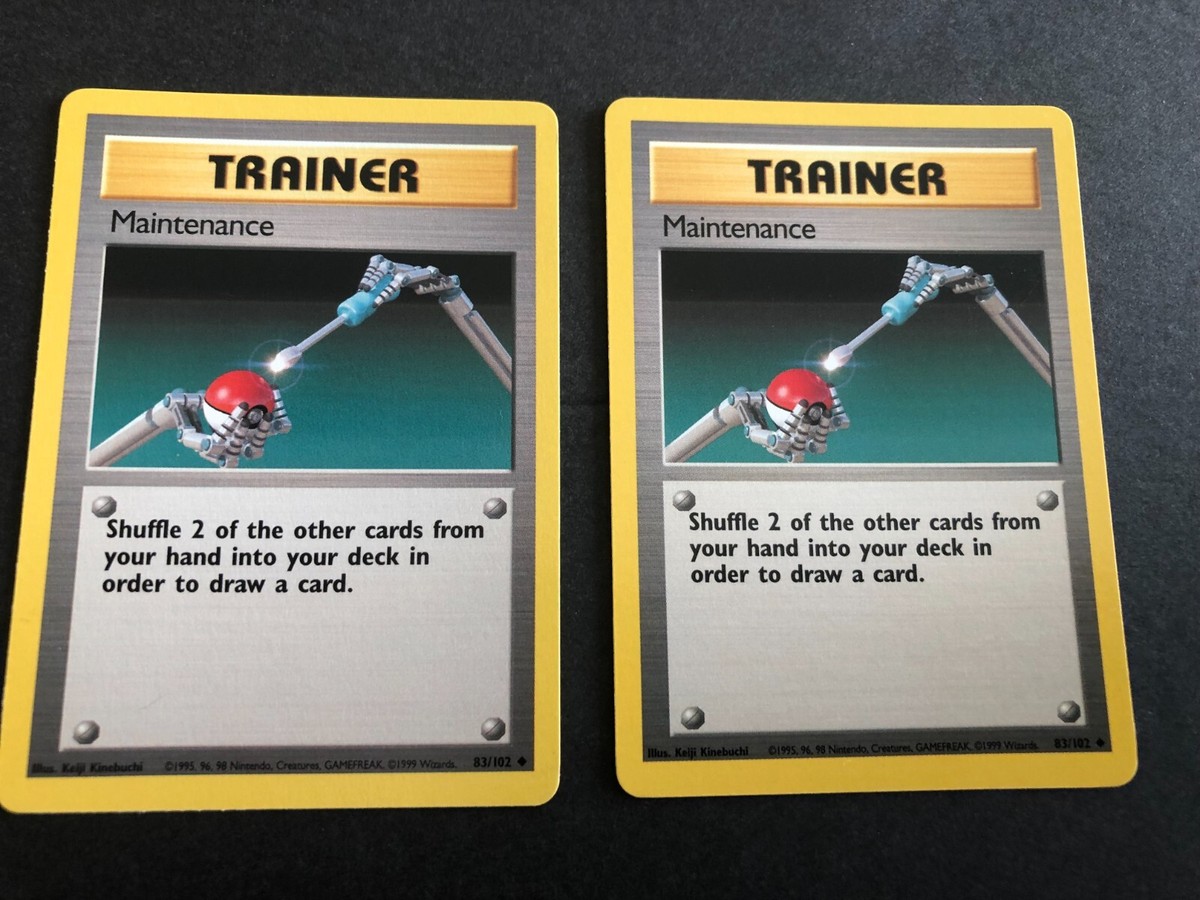 Pokémon Card – Maintenance (83/102) Base Set Uncommon – Unlimited – NM