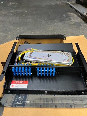 Leviton Fiber Optic 48P Wall MT PNL Lod with 48 SC/UPC Pigtails ...