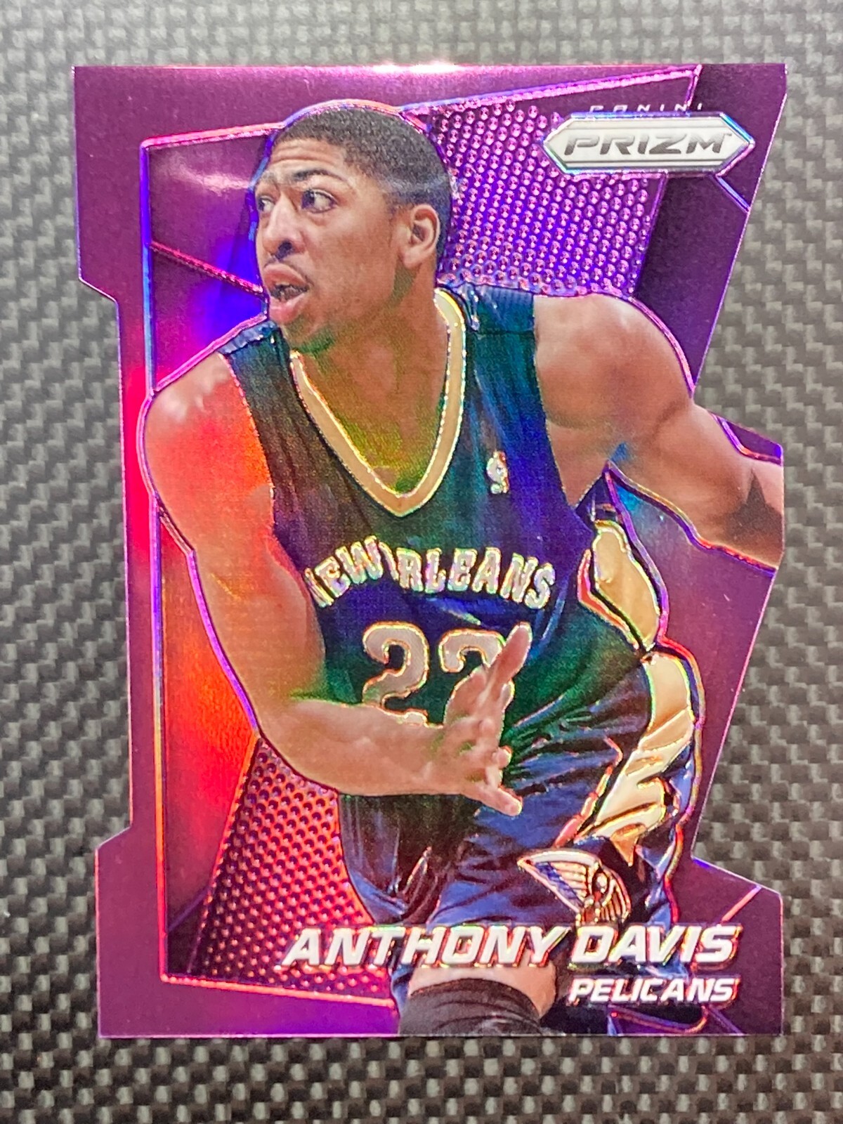 2014-15 Prizm Refractor Purple Die-cut ANTHONY DAVIS /139