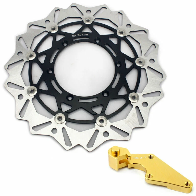 Adaptador de rotor de disco de freno de gran tamaño para Yamaha YZ450F YZ250F YZ125 YZ250 2008-2016 Foto 3 de 4