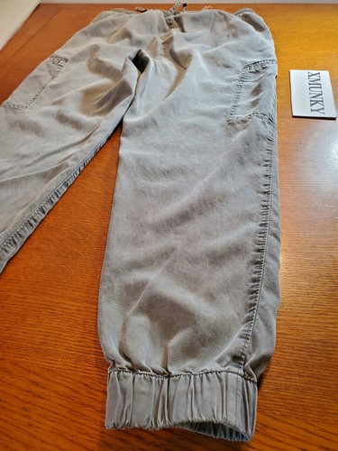 Aerie Pantalone Joggers Donna Medium Chambray Elasticizzato Felpa Grigio Nero - Foto 14 di 16