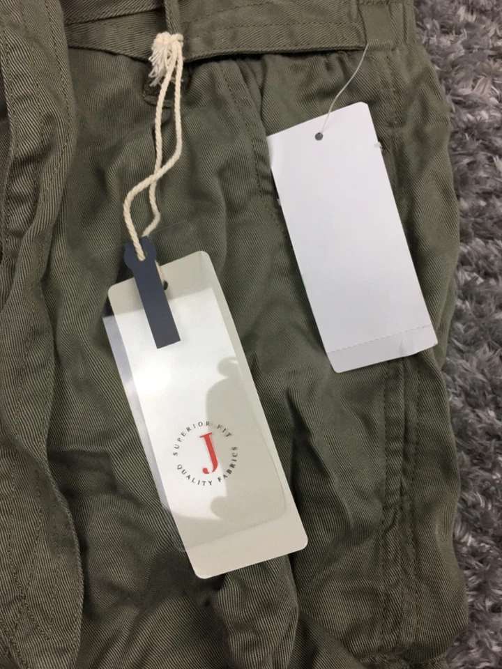 Pantalones Cortos Jolt Para Mujer Talla Grande Verde Cinturón Cortos Chinos Elastizados Cintura Cómoda Foto 2 de 4