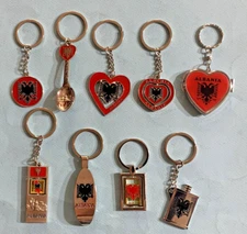 NEW ALBANIA KOSOVA KEY CHAIN PENDANT-9 MODELS-ALBANIA FLAG-SOUVENIR-AWESOME