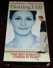 Notting Hill VHS Julia Roberts Hugh Grant Romantic Comedy