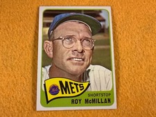 D8-11 BASEBALL CARD - ROY McMILLAN - NEW YORK METS - 1965 TOPPS - CARD #45
