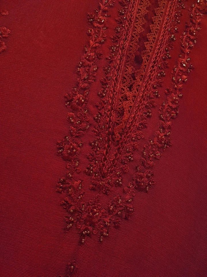 ЧИСТАЯ ХЛОПКОВАЯ СЕТЧАТАЯ РУБАШКА HANLOOM AGHA NOOR С ЧИСТОЙ ОРГАНЗОЙ ДУПАТТОЙ И ШЕЛКОВЫМИ ШНУРКАМИ - Изображение 4 из 4