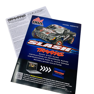 Traxxas Slash XL-5 mit OBA Modell 58034-2 Kurzanleitung Handbuch Pack Neu