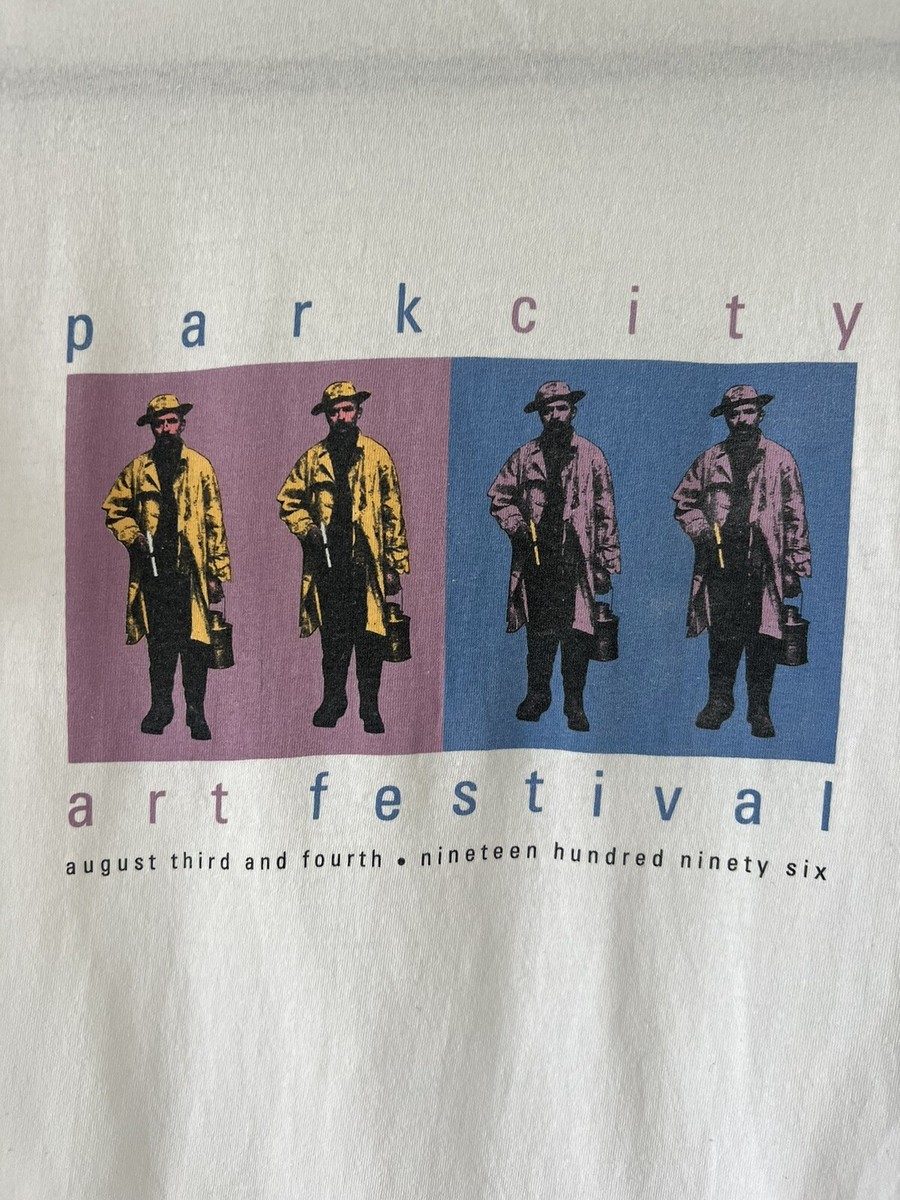 FETE シャツ 90s USA製 CHICAGO JAZZ FESTIVAL 1996 両面プリント アート