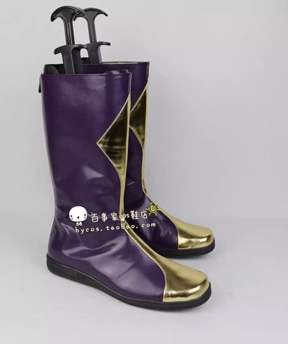 Cosplay Code Geass Lelouch Shoes High Leg Boots Halloween Costume Boots Props PU - Picture 2 of 3