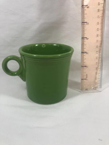 Vintage Fiesta Ware HLC Green Ring Handle Coffee Cup Mug U.S.A T57